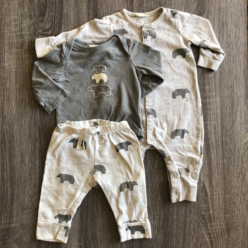 Baby Gap Organic 3-6m. Coverall, Bodysuit, & Pants